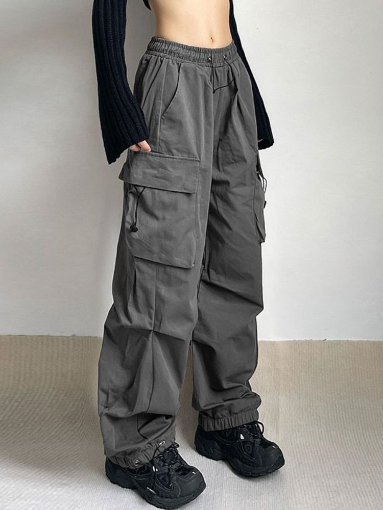 Pantalon cargo parachute Y2K