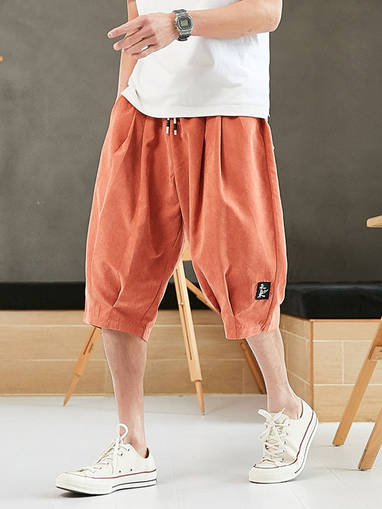 Calf-Length Casual Baggy Shorts