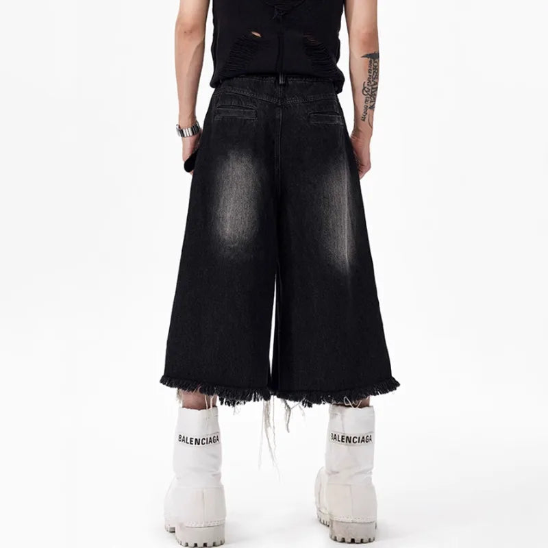 Streetwear Broken Hole Denim Jorts