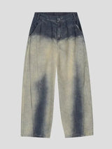 Used-Look-Jeans im Vintage-Stil mit Farbverlauf