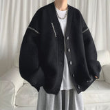 Gemütlicher Oversize-Strickcardigan im Patchwork-Stil