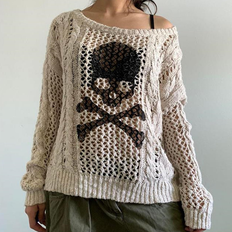 Hollow Out Gothic Knit Sweater