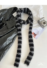 Fuzzy Long Strip Solid Color Scarves