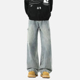Hochwertige Retro-Cargojeans aus Denim mit weitem Bein
