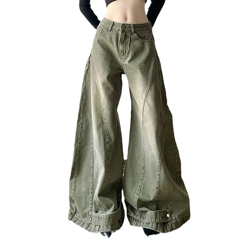 American Retro Distressed Split Jeans