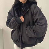 Doppelseitige Fleecejacke mit Kapuze