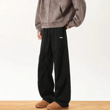 Vintage-Sweatpants mit geradem Bein und Falten