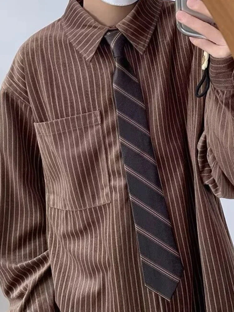 Chemise boutonnée à rayures oversize