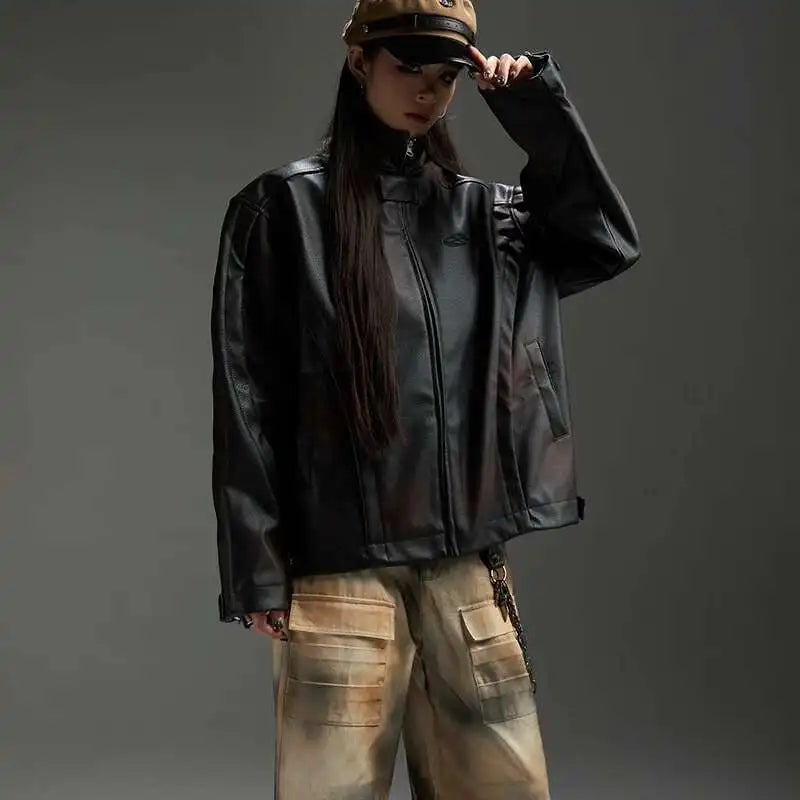 Men Retro Luxury Vintage Leather Jacket