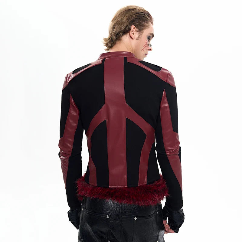 Trendsetter Slim Fit Patchwork Leather Jacket
