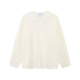 Stylish Korean Long Sleeve V-Neck T-Shirt