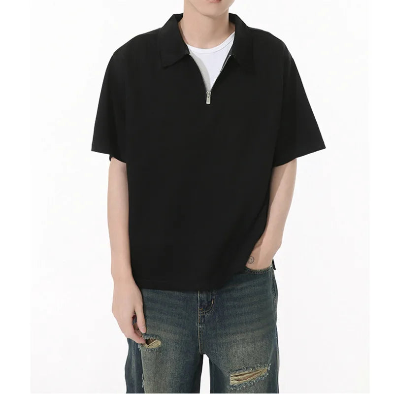 Versatile Minimalist Half Zip T-Shirt