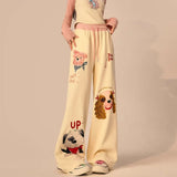 Sweet Wide Leg Elastic Waist Sweatpants