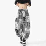 Chinese Style Printed Lantern Harem Pants