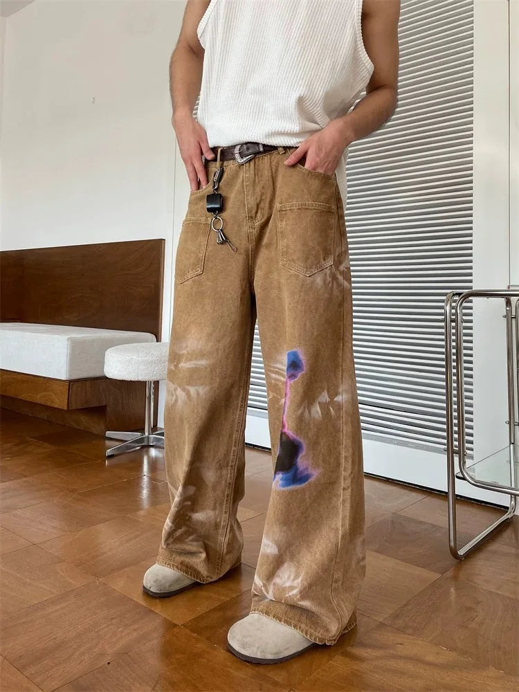 Y2K Laidback Bottoms Cyber Brown Baggy Jeans