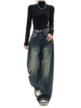 High-Waist Wide-Leg Vintage Jeans