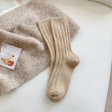 Cashmere Wool Solid Color Socks