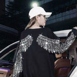 Diamond Angel Wing Loose Sweatshirt