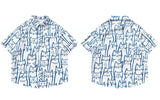 Funny Cartoon Cats Graphic Print Oversize Shirt