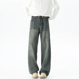 Warme, lässige Baggy Straight Leg Jeans