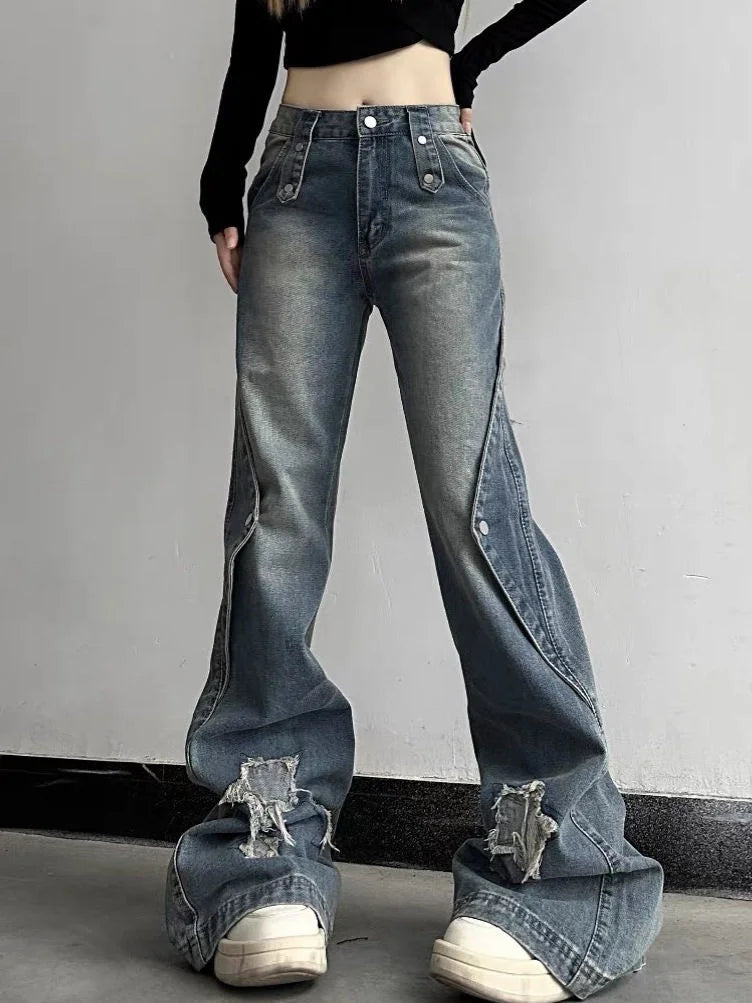 Cool High Waist Wide Leg Jeans