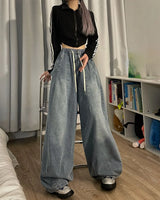 Baggy Elastic-waist Women's Jeans