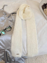 Fuzzy Long Strip Solid Color Scarves