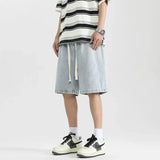 High Waist Loose Casual Washed Denim Short