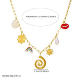 Golden Circle Sun Pearl Pendant Necklace