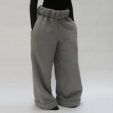 Breathable Wool Wide Leg Sweatpants