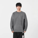 Stylish Crew Neck Knitted Jumper Sweater