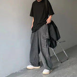 Frühlings-Hip-Hop-Cago-Jeans mit lockerem Schnitt und weitem Bein