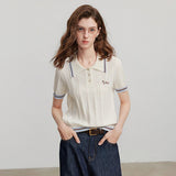 Stylish Knit Summer Short Sleeve T-shirt