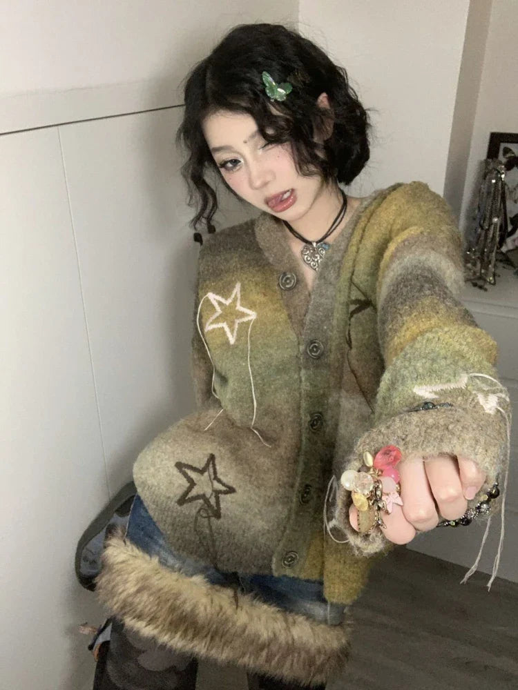 ヴィンテージ Y2K スターガール セーター