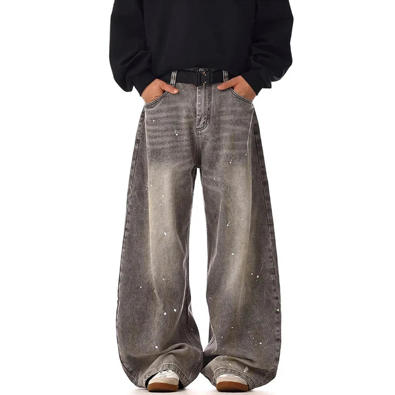 Baggy Gray Vintage High Waisted Jeans