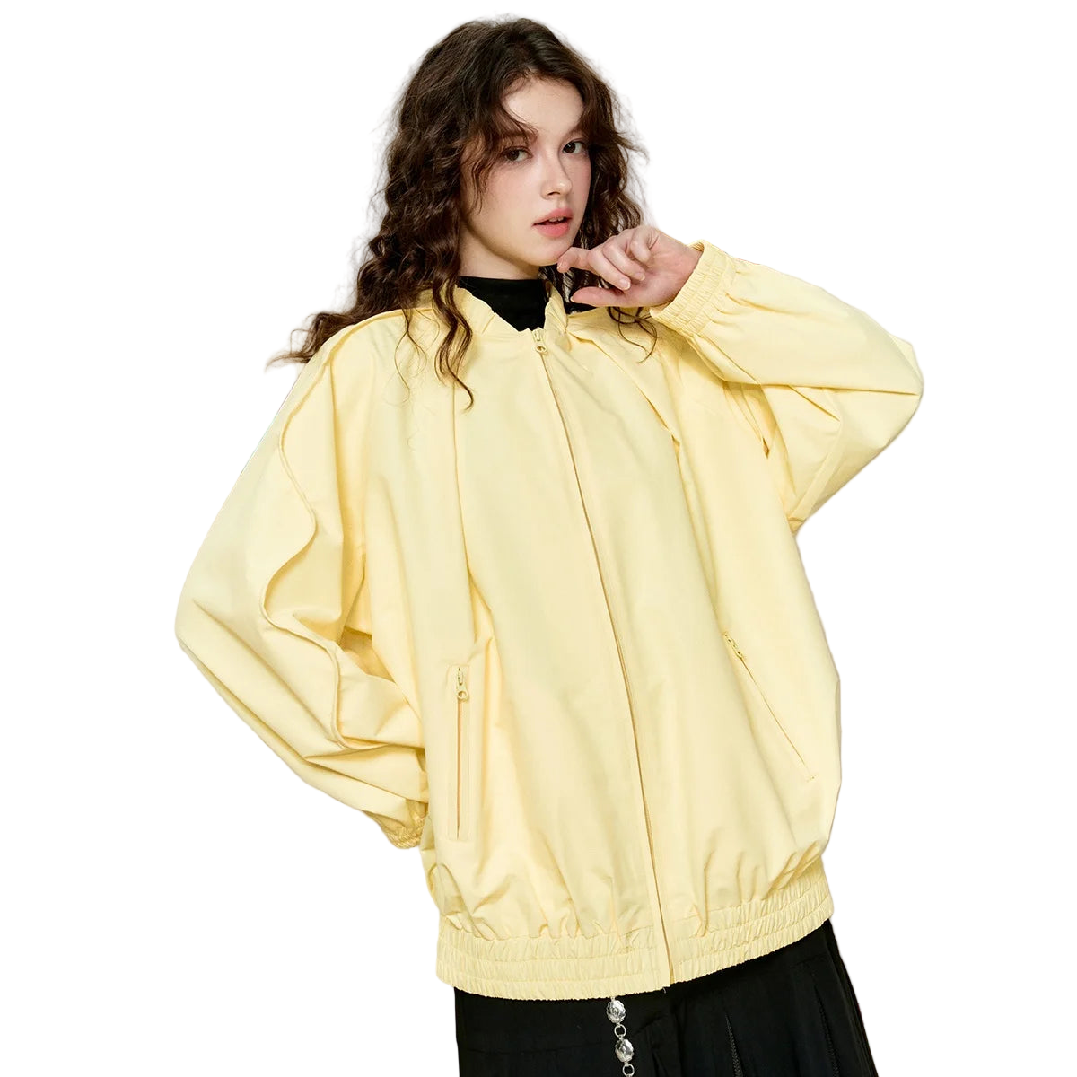 Pleated Oversized Preppy Sweater