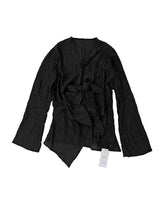 Ensemble élégant deux pièces plissé noir pour femme 