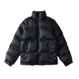 Parka d'hiver noire pour homme, matelassée et décontractée