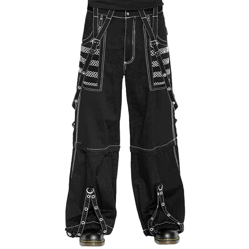 Y2K Punk Wide-Leg Cargo Jeans