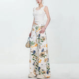Jean d'été à fleurs style américain vintage
