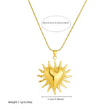 Golden Heart Stainless Steel Pendant Necklace