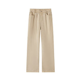 Elastic Waist Long Denim Jeans