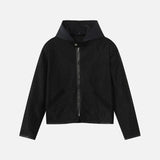 パッチワーク高品質フード付きジッパージャケット
