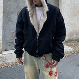Veste d'hiver chaude et confortable en peluche épaisse style streetwear