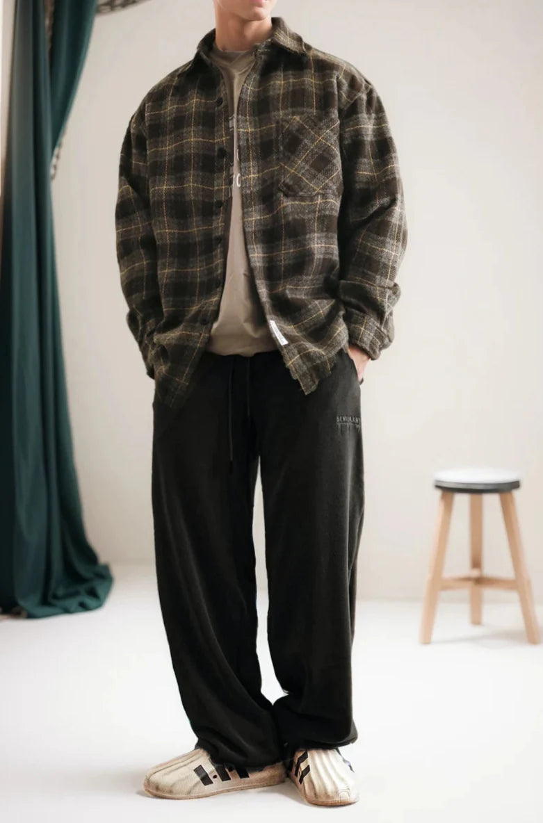 High Quality Vintage Plaid Coat Shirt