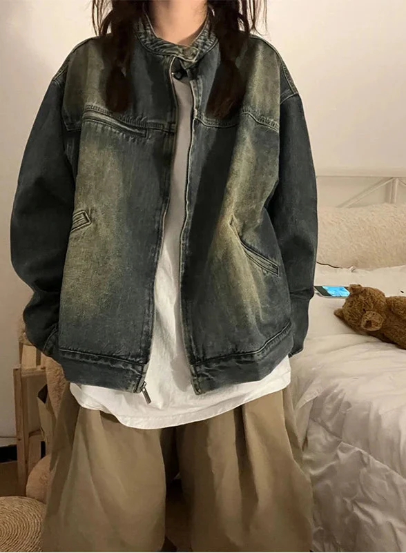 Oversized Vintage Casual Denim Jacket