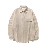 Chemise longue vintage rayée, ample et décontractée
