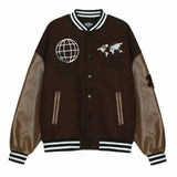 Veste de baseball polyvalente de style rétro américain
