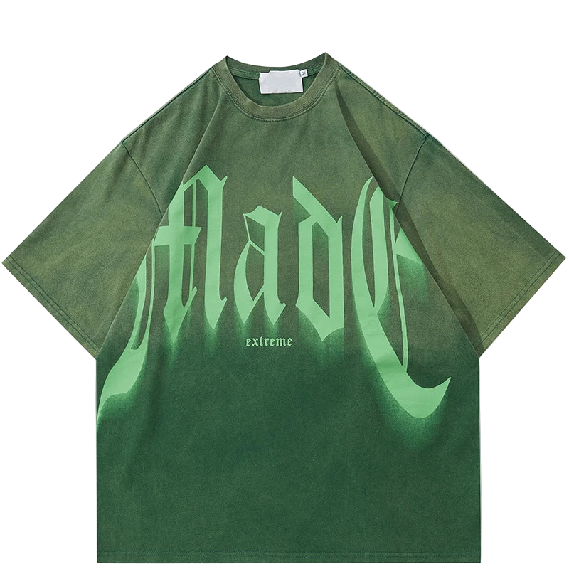 Oversized Gradient Tie-Dye Streetwear Tee