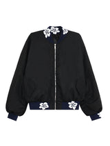American Style Embroidered Jacquard Splicing Jacket